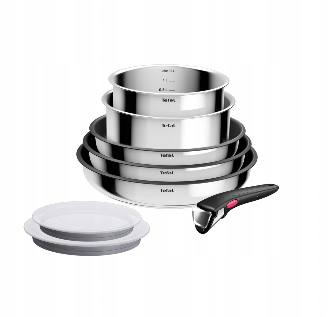 Zestaw garnków i patelni TEFAL Ingenio Cook Eat 8 el. indukcja pokrywki