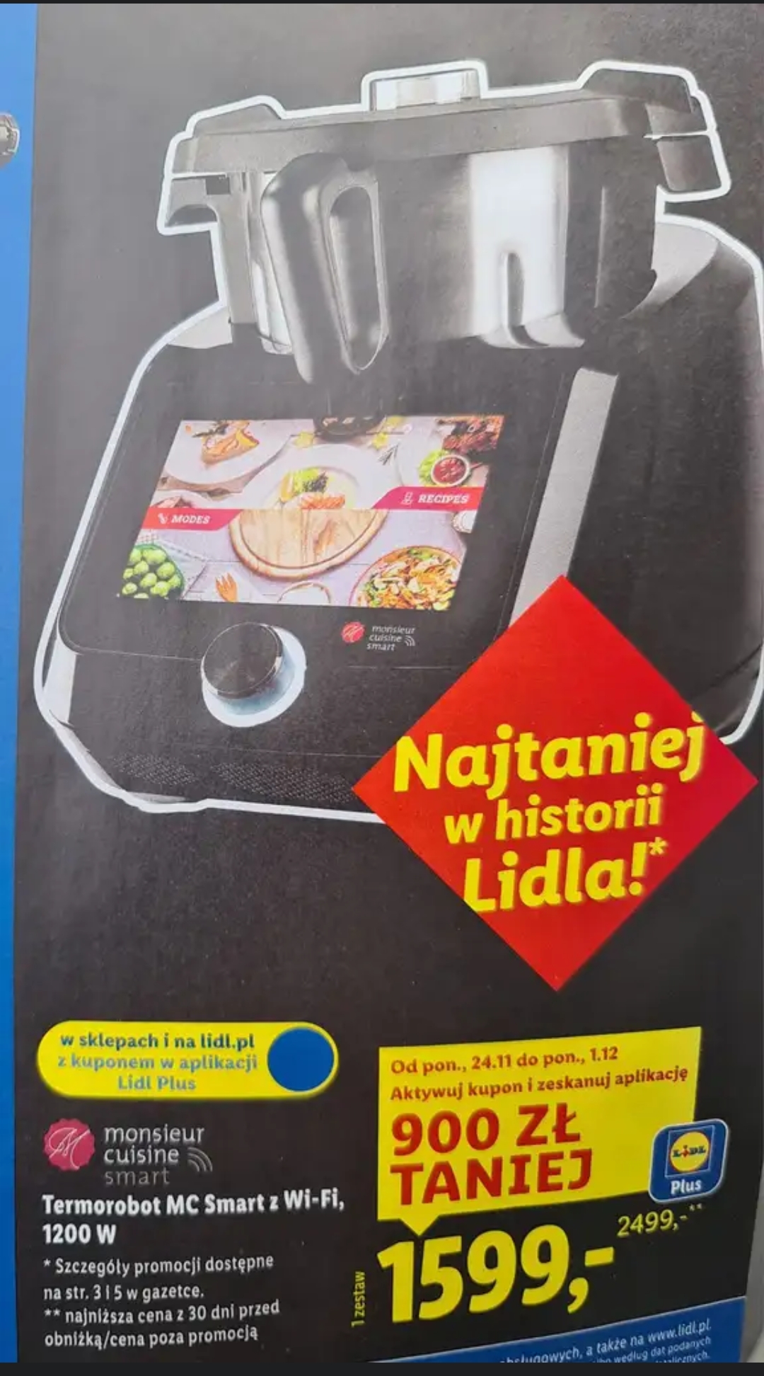 Termorobot Silvercrest MC Smart z Wi-Fi, 1200W w @Lidl