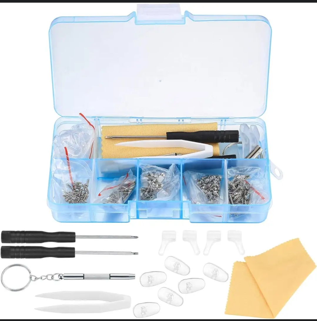 Zestaw naprawczy do okularów - 500 elementów