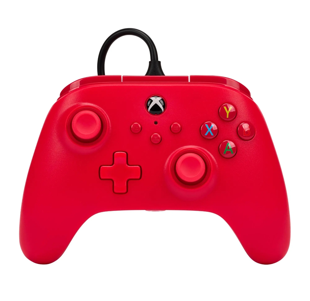 Pad PowerA przewodowy do Xbox Series X/S, Xbox One, PC Czerwony