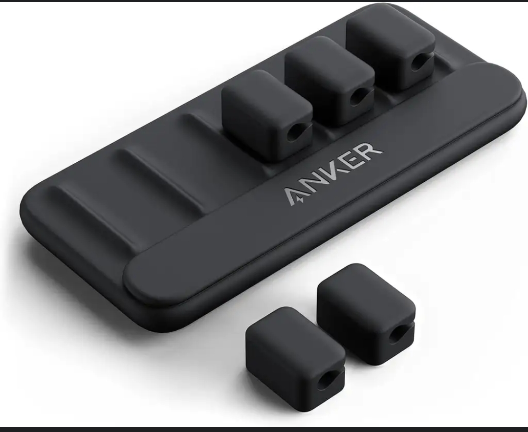 Anker – Magnetyczny organizer kabli z 5 klipsami - czarny i biały do wyboru