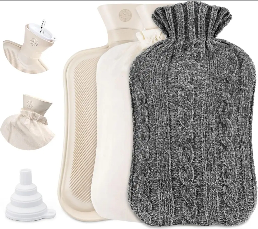 Ilauke Termofor na gorącą wodę z pokrowcem (pojemność 2l) za 9,97 zł @ Amazon