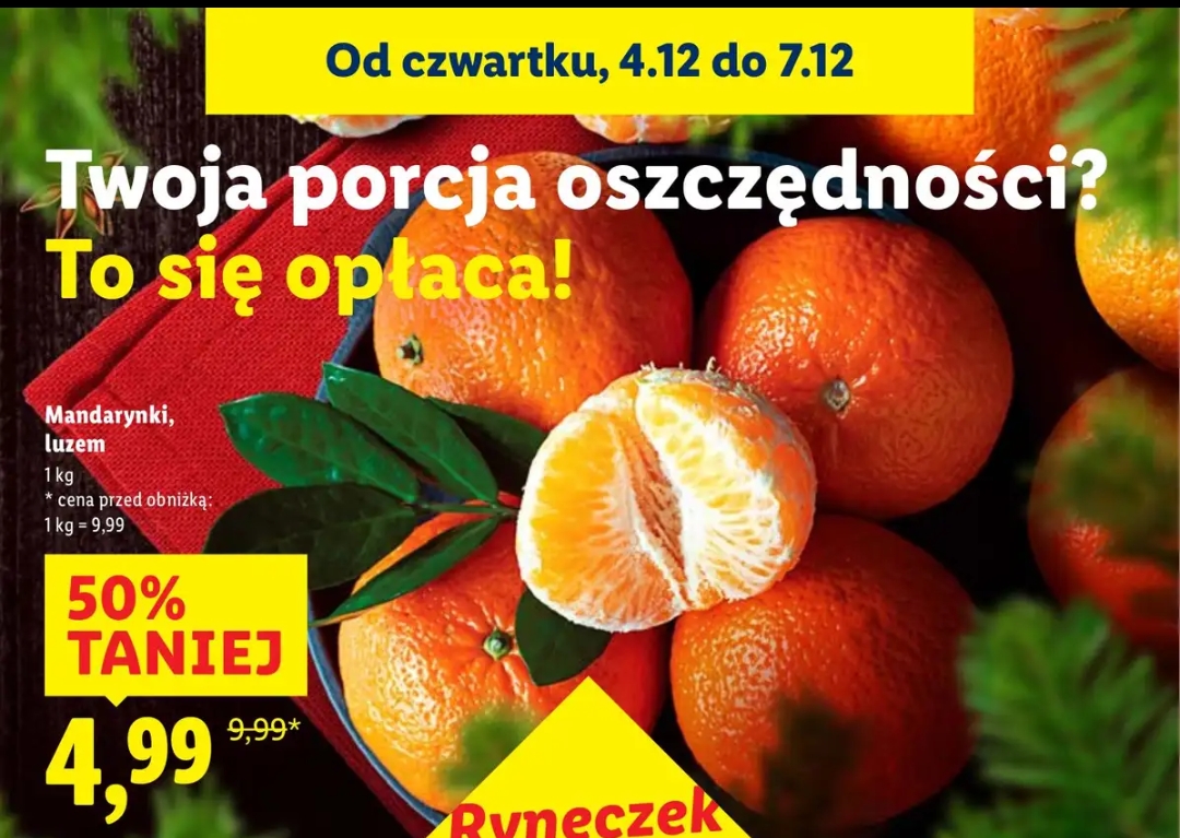 Mandarynki luzem 1kg @Lidl