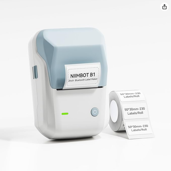 Etykieciarka NIIMBOT B1 z 1 rolką etykiet Amazon