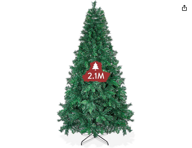 Sztuczna choinka wys. 210 cm z metalową podstawą Amazon