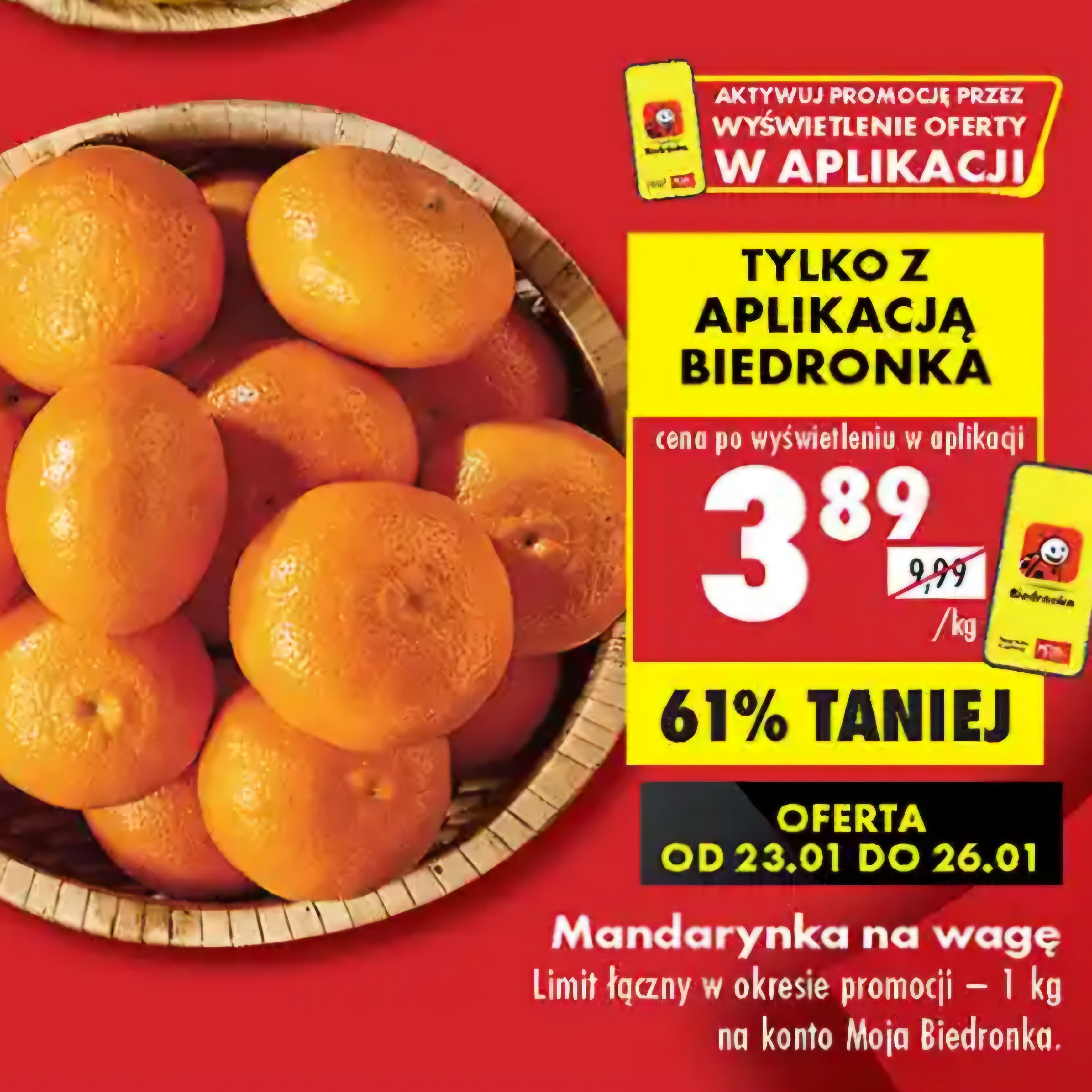Mandarynki na wagę  - Biedronka od 23.01