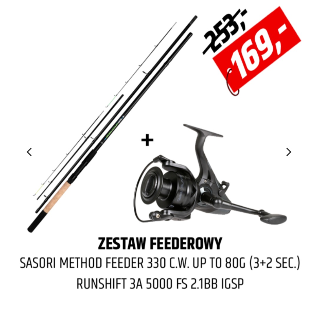Mikado Sasori Method Feeder 330 + D.A.M Runshift 3A 3500