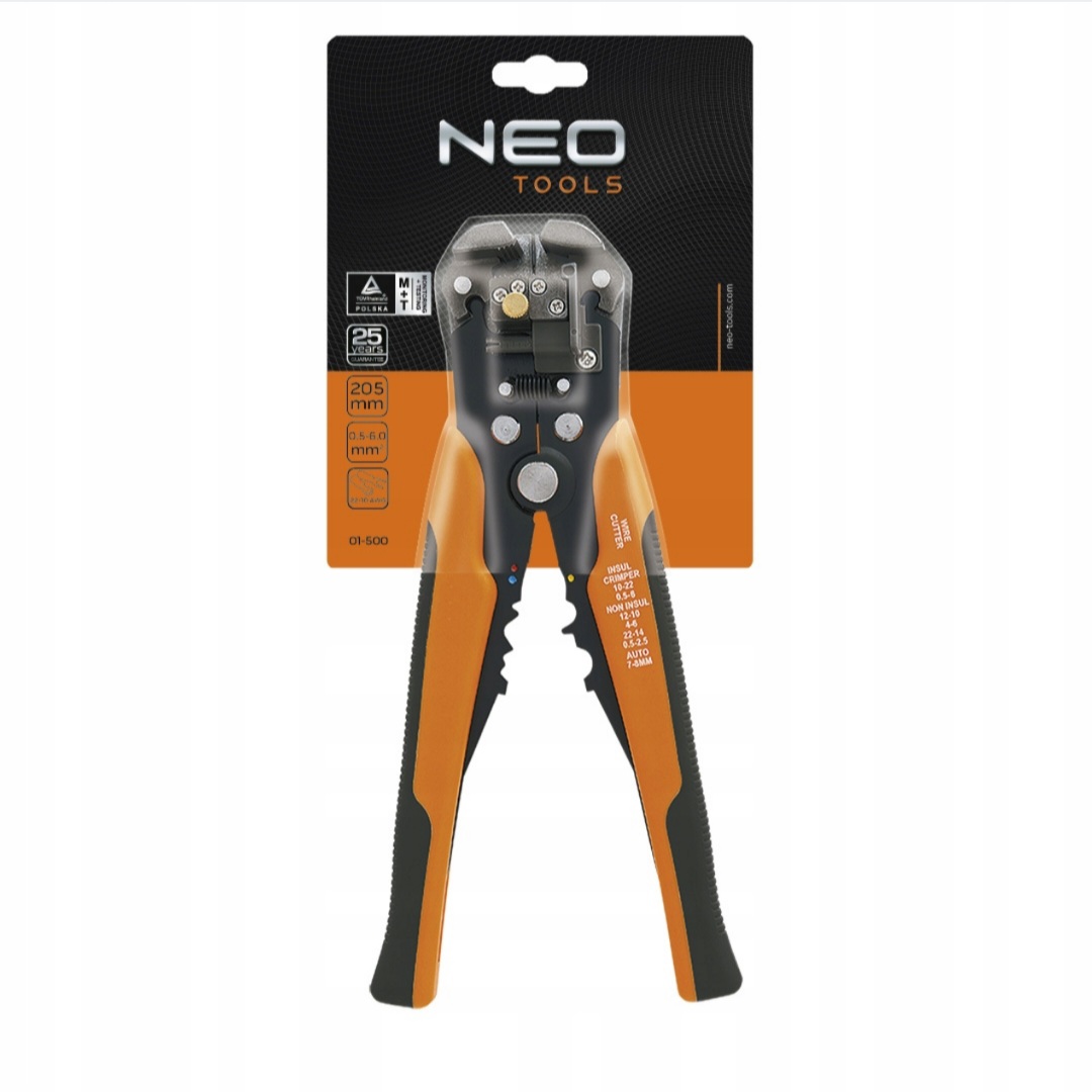 Neo Tools Automatyczny ściągacz izolacji czołowy 205mm 0,5-6 mm 01-500