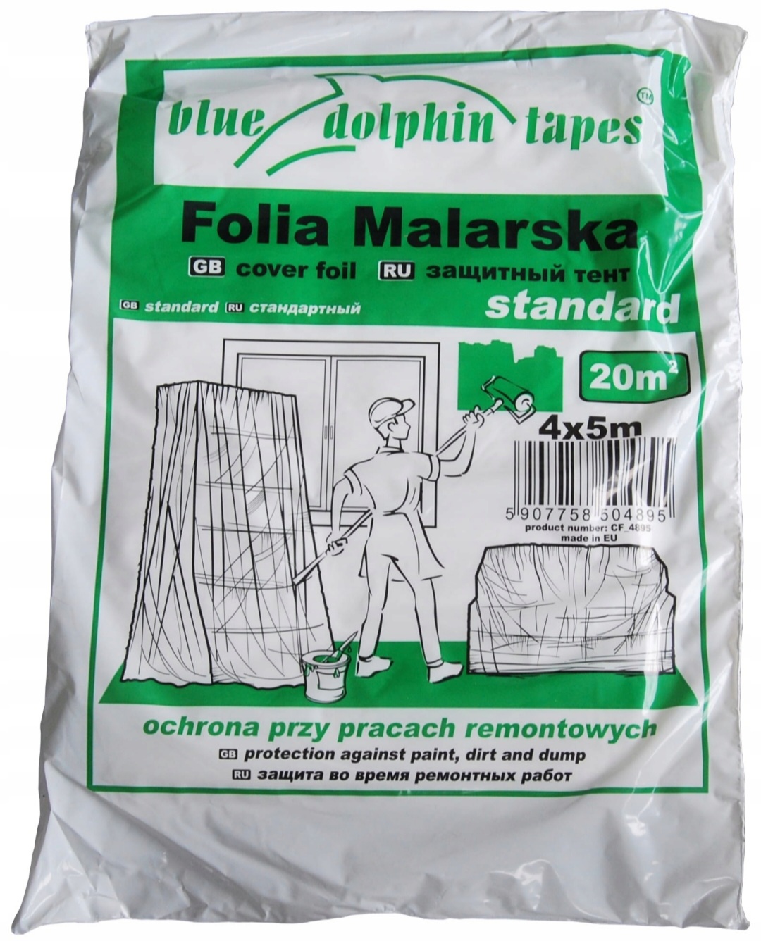 Blue Dolphin - Folia malarska standard 4x5m 20m22