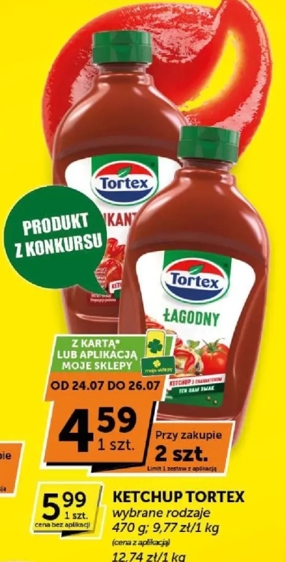 Ketchup Tortex przy zakupie 2 sztuk z aplikacja @Groszek