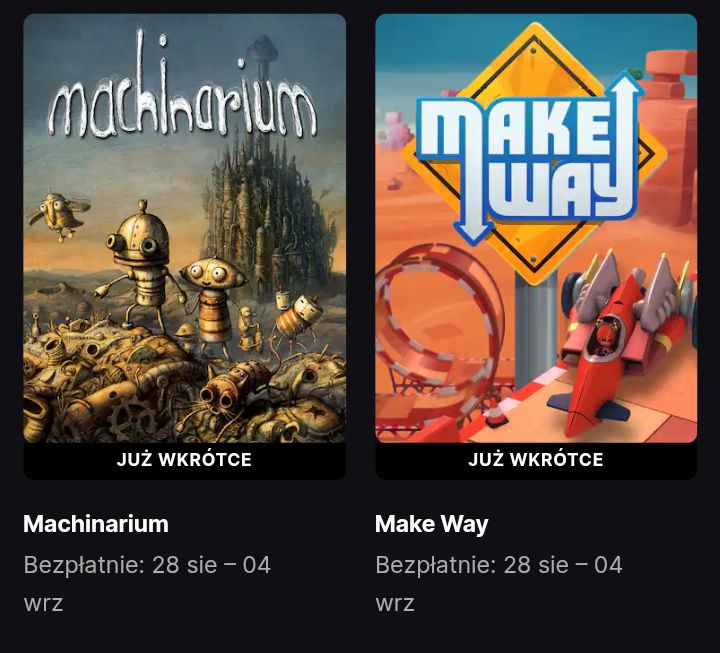 Machinarium i Make Way za darmo w sklepie Epic Games (28.08-04.09)