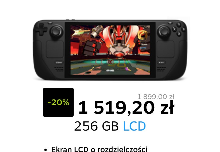 Steam Deck LCD 256GB za 1519 zł w sklepie Steam