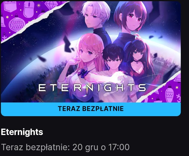 Gra Eternights za darmo w sklepie Epic Games przez 24h
