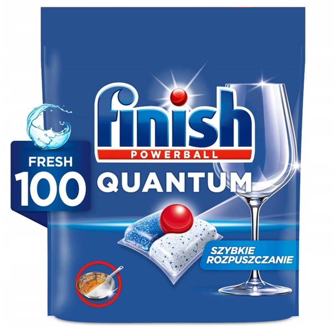 Finish Quantum All in 1 Kapsułki do Zmywarki Zapach Fresh Świeży 100 sztuk