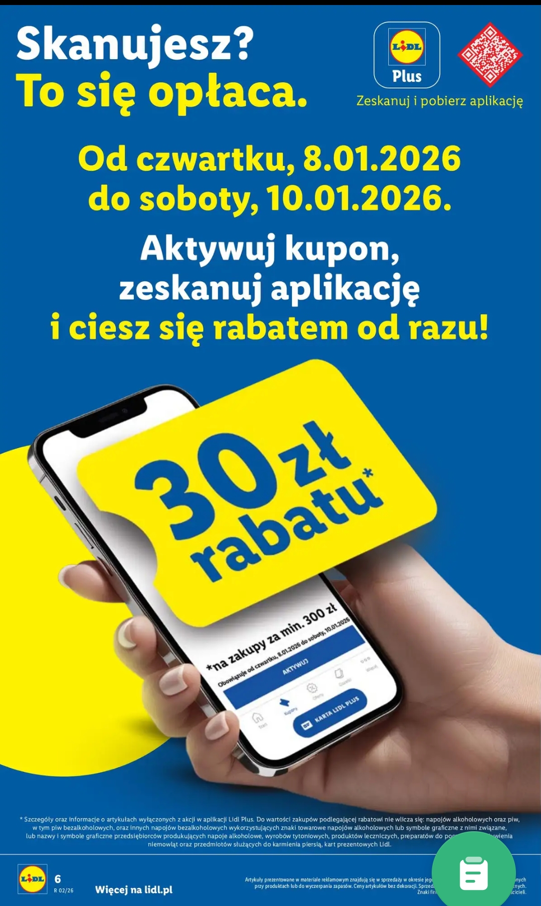 30 zl rabatu przy zakupach za minimum 300 zl @Lidl