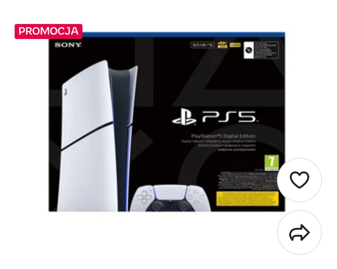 Konsola SONY PlayStation 5 Digital Slim Chassis E 825 GB