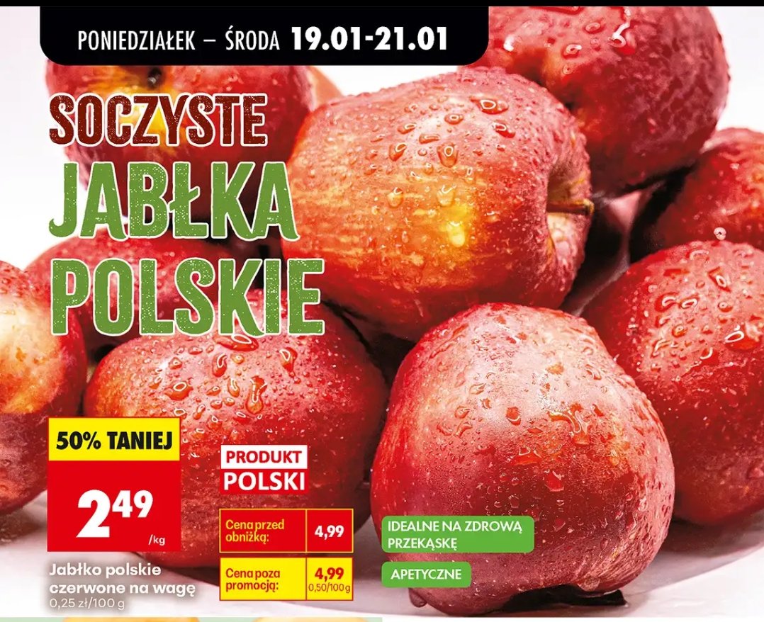 Jabłka polskie czerwone na wagę 1 kg @Biedronka