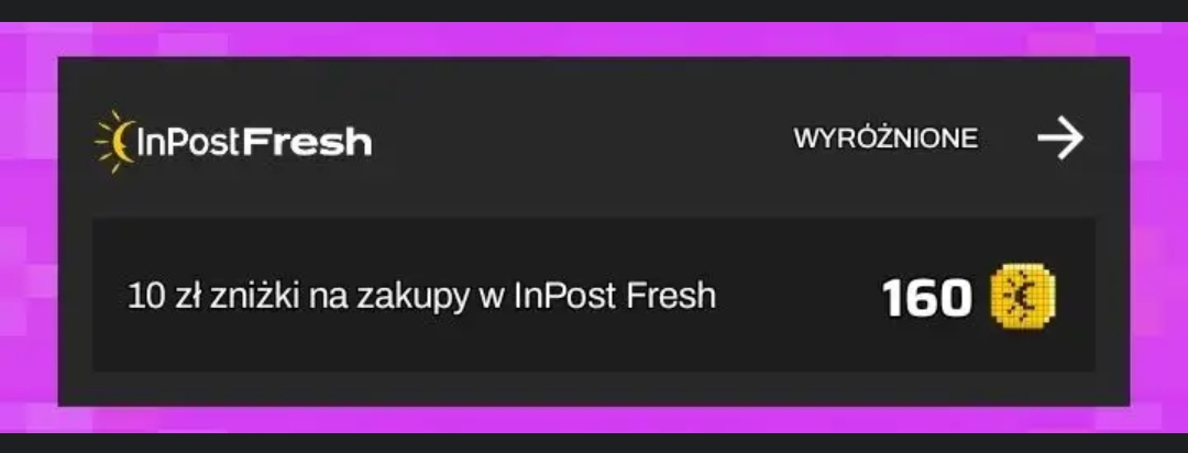 Kupon 10 zł na zakupy w inPost Fresh za 160 inCoinów