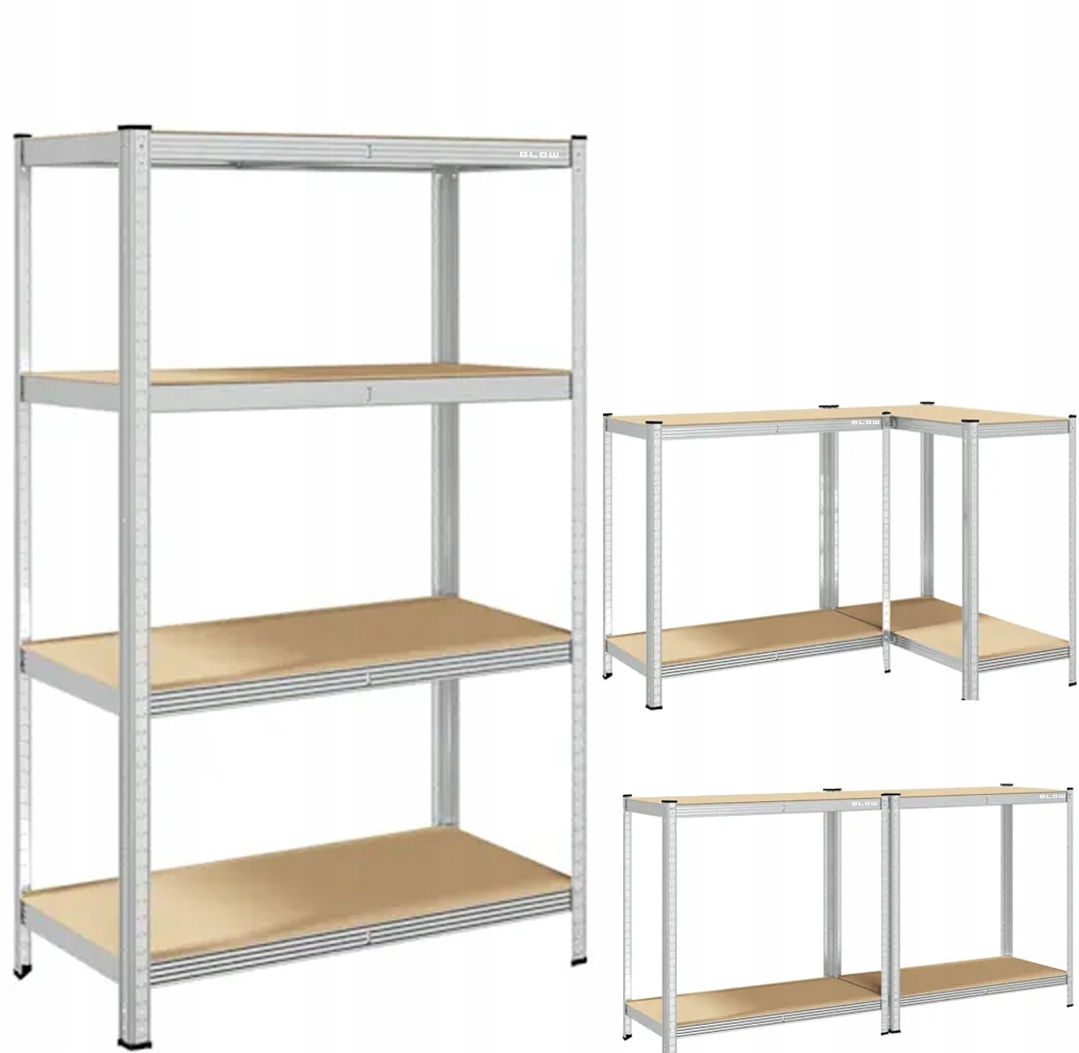 Regał MAGAZYNOWY metalowy DO GARAŻU piwnicy 180x90x40 cm max 875kg 5 PÓŁEK