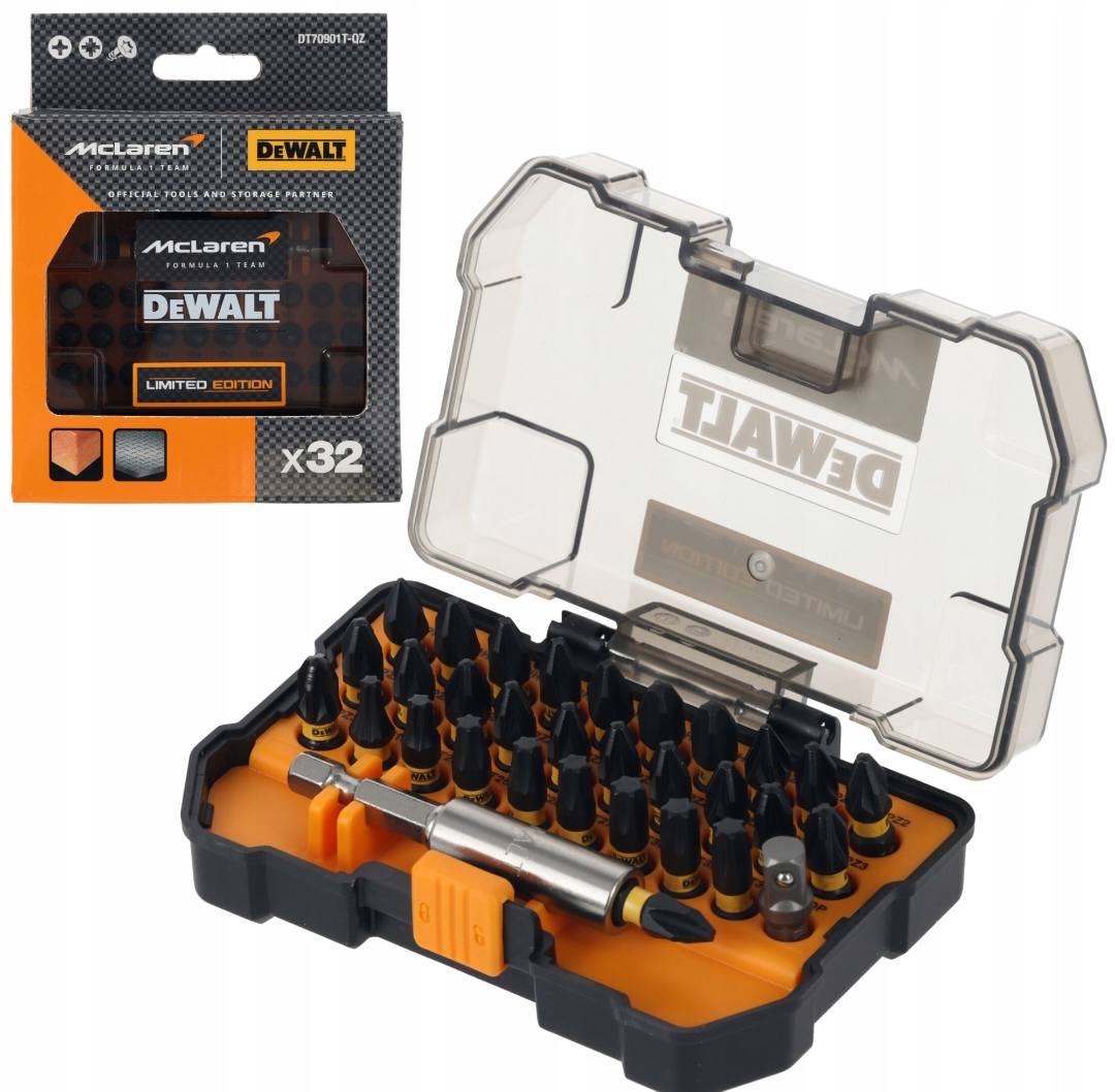 McLaren DeWALT DT70901T Zestaw bitów Udarowych PH PZ Torx w ToughCase+ 32el