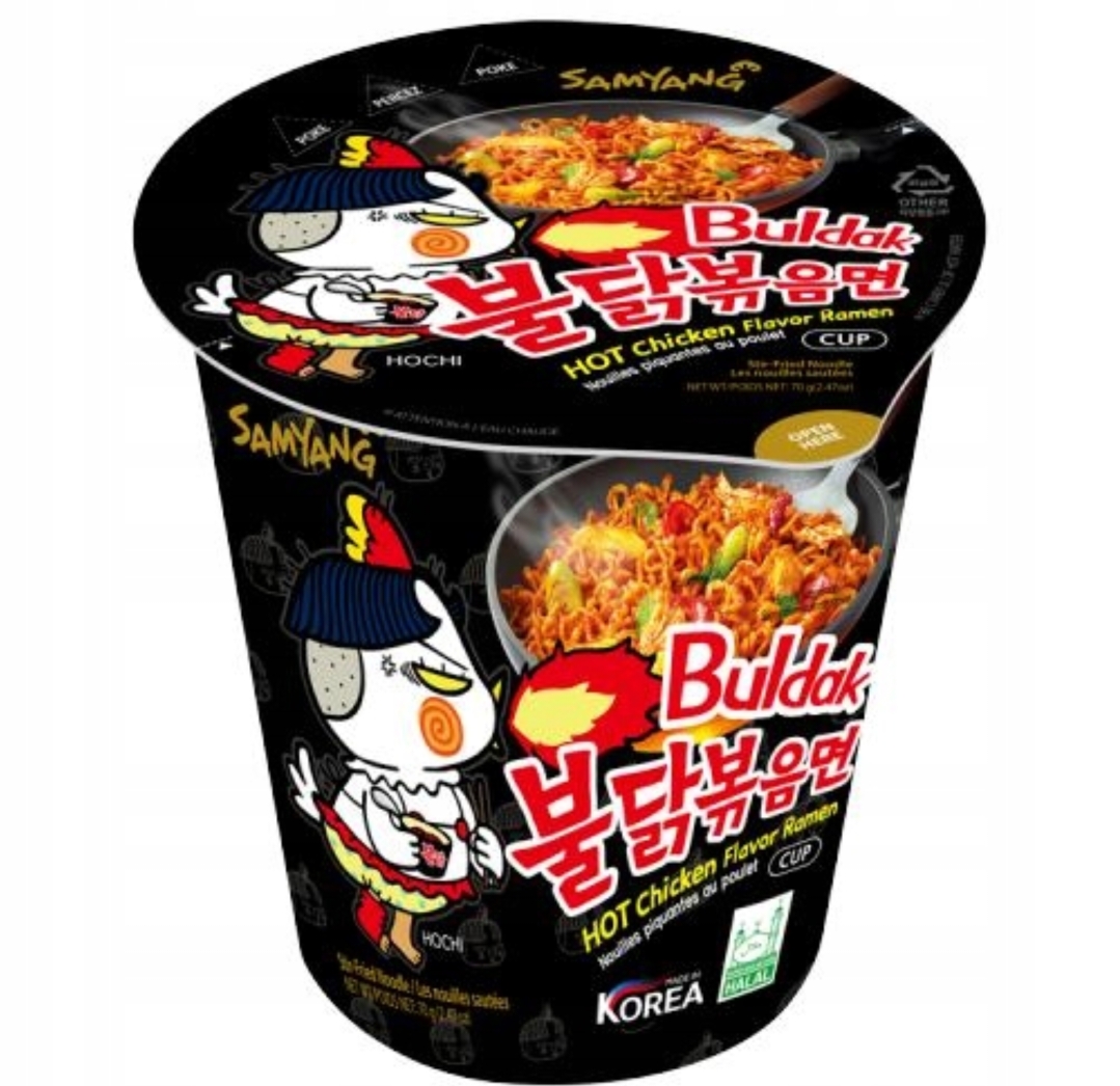 BULDAK HOT CHICKEN 70G Makaron ramen o smaku ostrego kurczaka