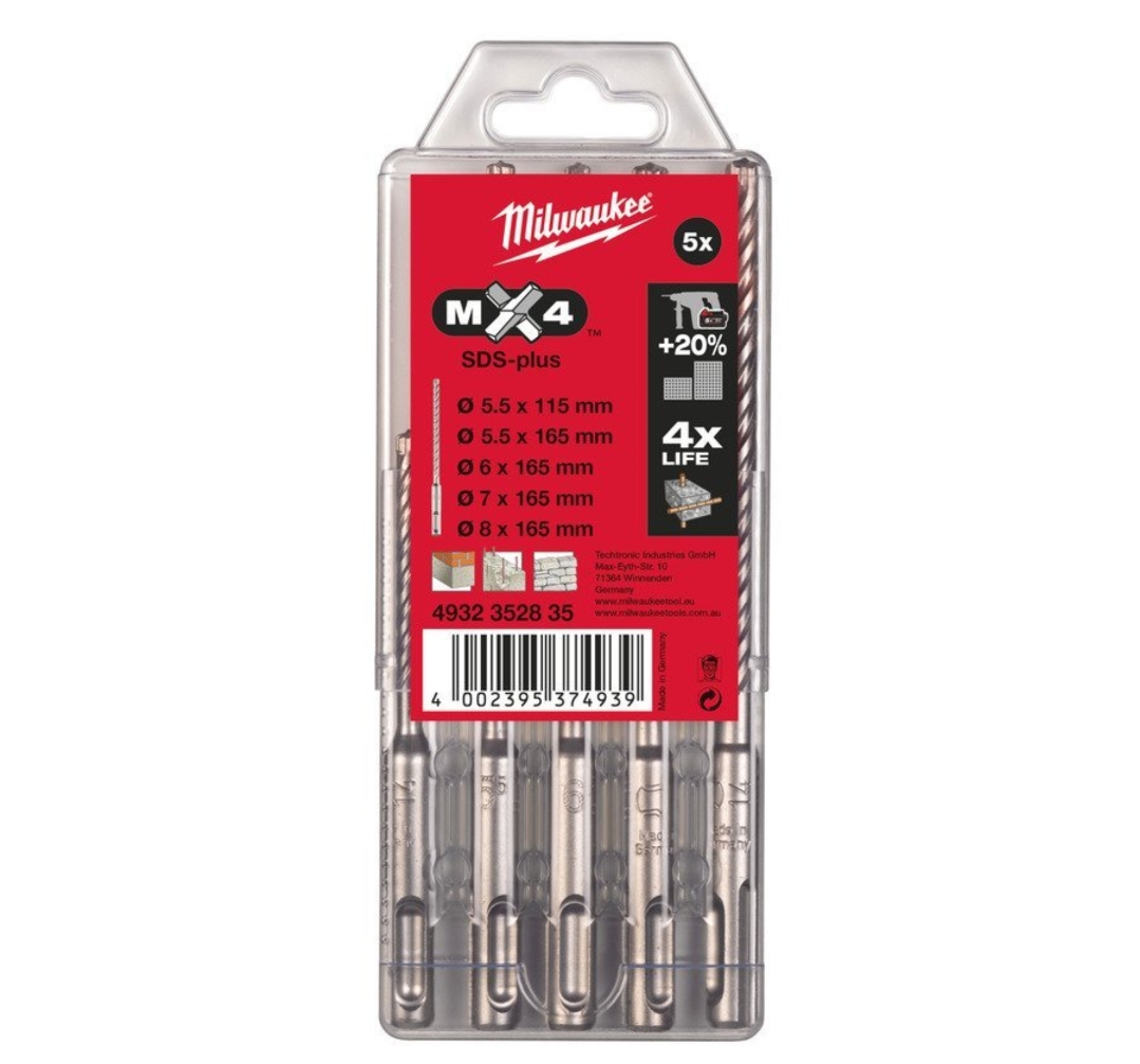Zestaw wierteł do betonu SDS-Plus 5,5-8mm Milwaukee 4932352835