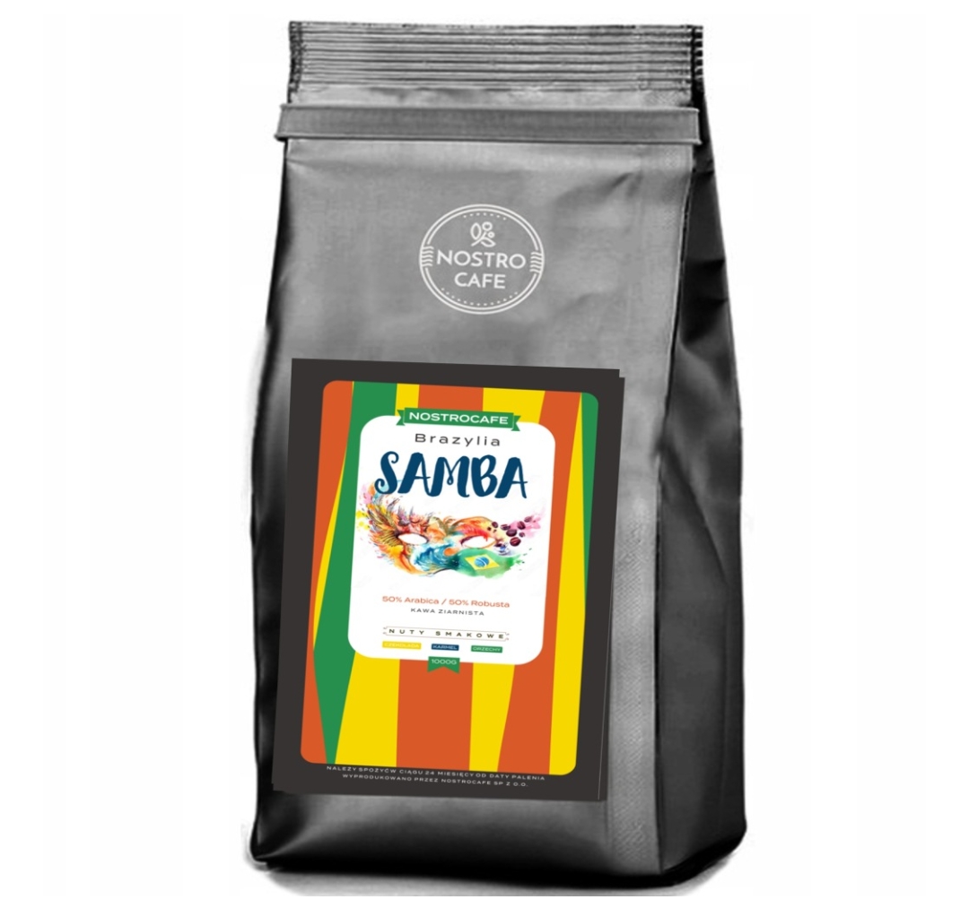 ŚWIEŻO PALONA KAWA ZIARNISTA 1kg BRAZYLIA SAMBA