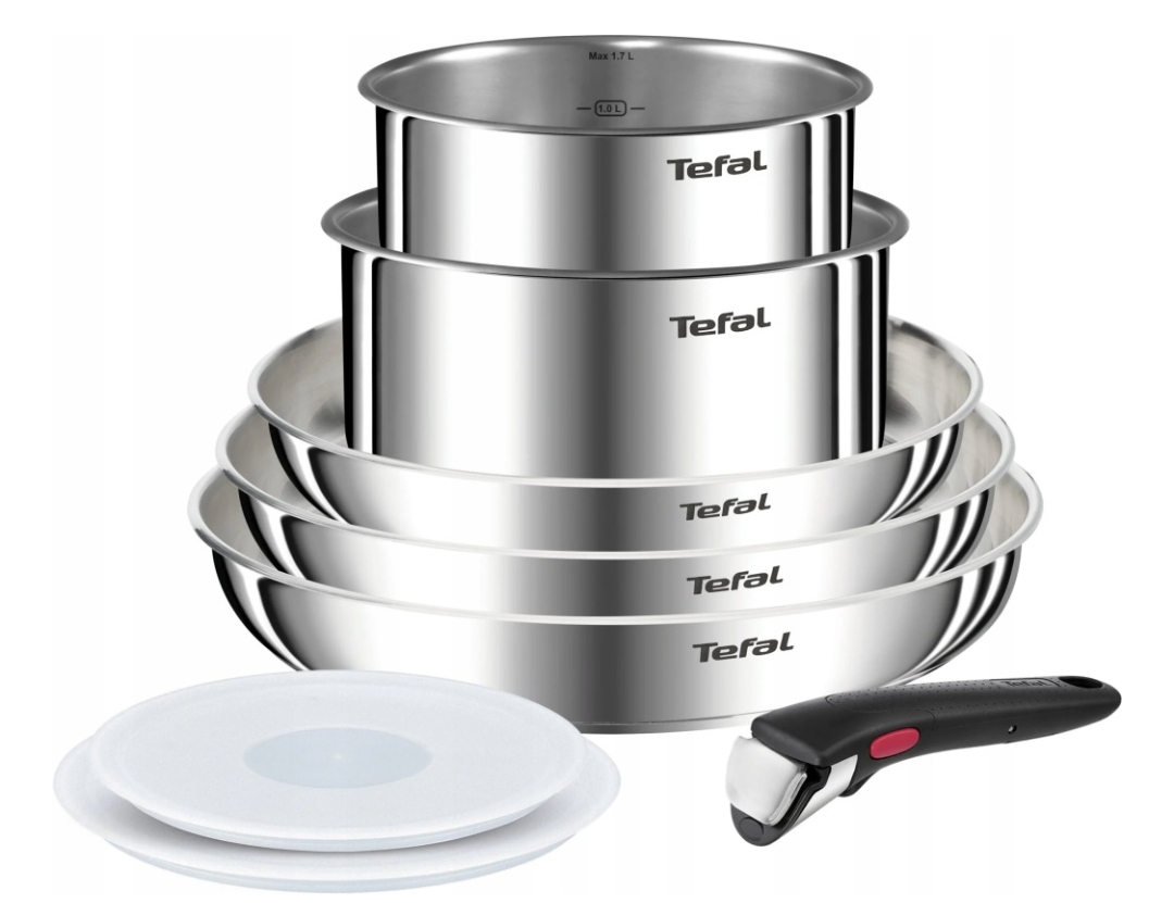 Zestaw garnków i patelni TEFAL Emotion 8 el powłoka stalowa - Indukcja