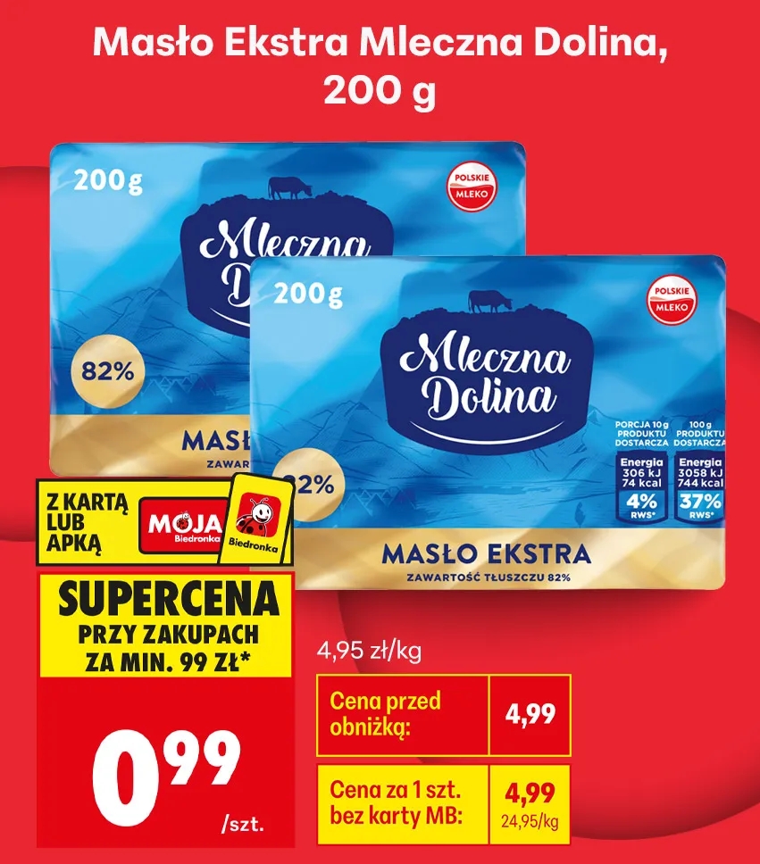 Masło EXTRA Mleczna Dolina