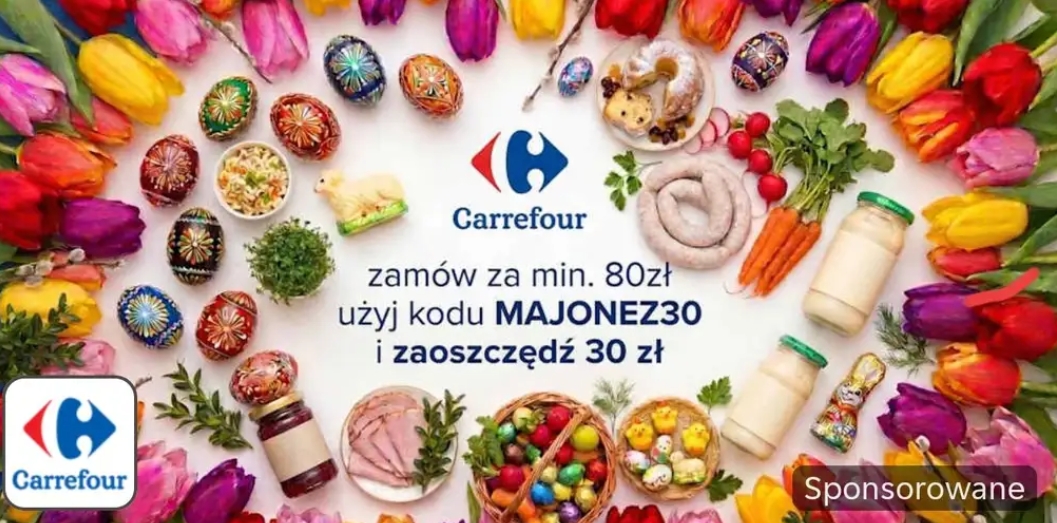 Pyszne.pl - 30 zł rabatu przy zakupach za min 80 zł w Carrefour