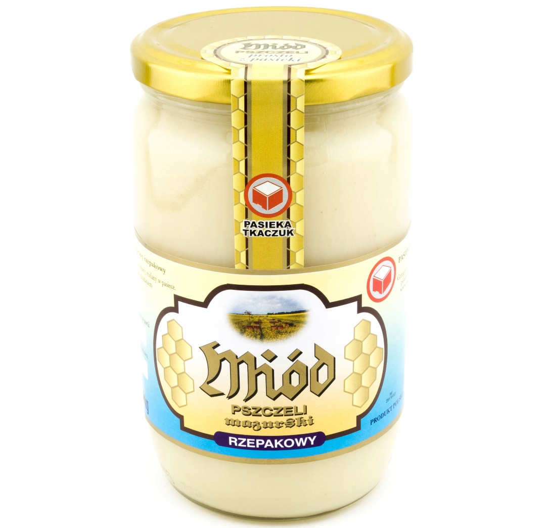 Miód Rzepakowy 1KG POLSKI 100% NATURALNY DOMOWY 2025