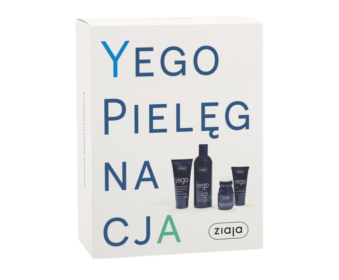 Ziaja Yego  zestaw: krem nawilżający, 50 ml + żel pod prysznic 3w1, 300 ml + balsam po goleniu, 75 ml + antyperspirant męski w kulce, 60 ml