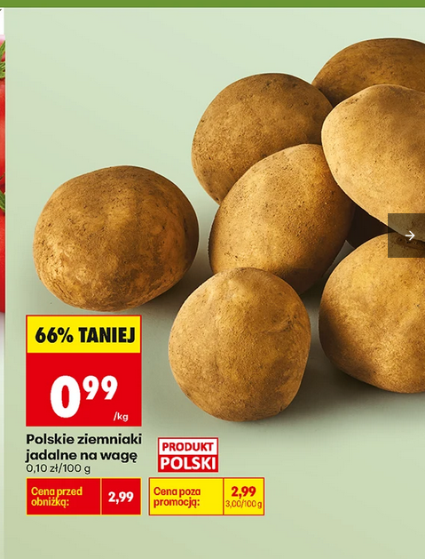 Polskie ziemniaki na wagę, 1 KG