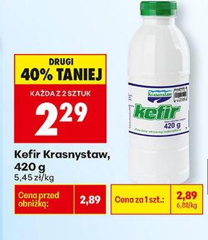 Kefir Krasnystaw, 420g (przy zakupie 2 szt.)