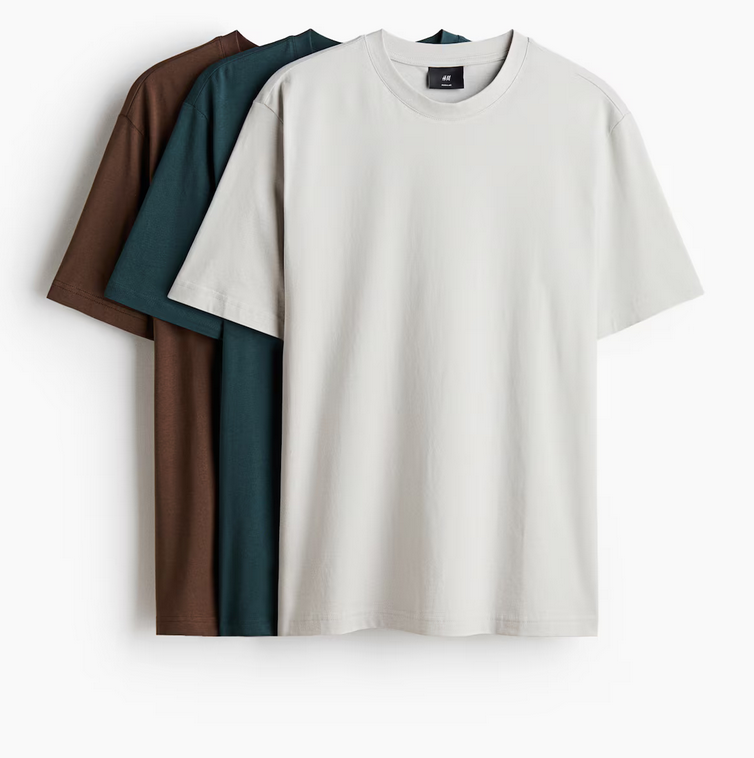 Koszulki T-shirt Regular Fit 3-PAK (XS-XXL)