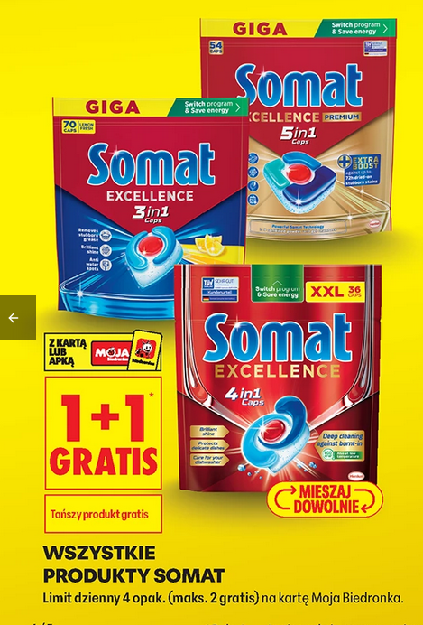 Wszystkie produkty SOMAT (1+1 GRATiS)