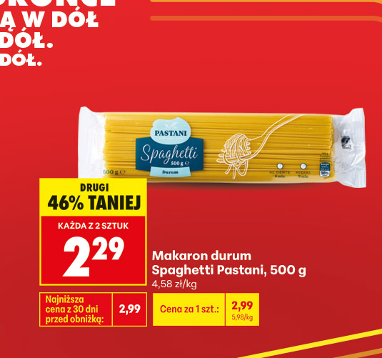 Makaron durum Spaghetti Pastani, 500g (przy zakupie 2 szt.)