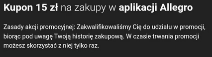 Kupon rabatowy od allegro -15/199zł