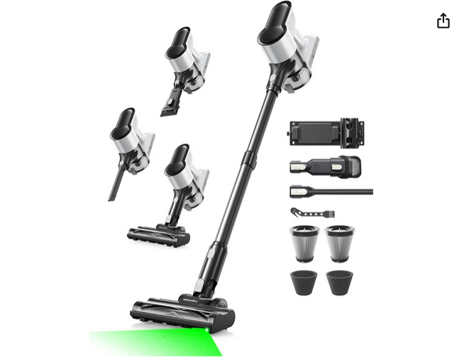 VACTechPro Bezprzewodowy odkurzacz akumulatorowy F02 Lite, 550 W/50 kPa Amazon