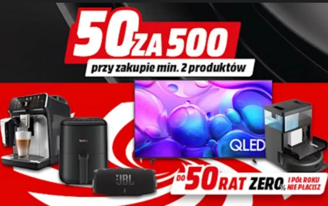 MediaMarkt - 50 zł zniżki za każde wydane 500zl