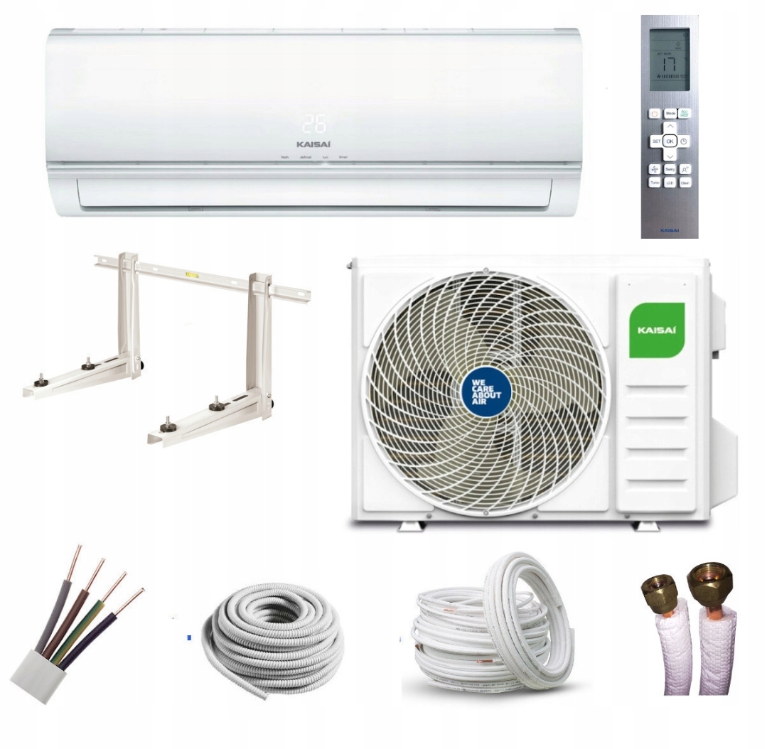 Klimatyzator Kaisai Eco 3,5kW WiFi grzałki zestaw montaż