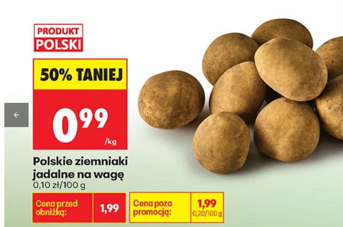 Polskie Ziemniaki na wagę, 1 KG