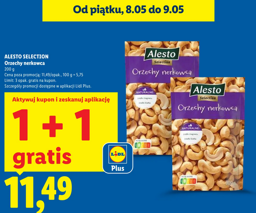 Orzechy nerkowca ALESTO SELECTiON, 200g (1+1 GRATIS)