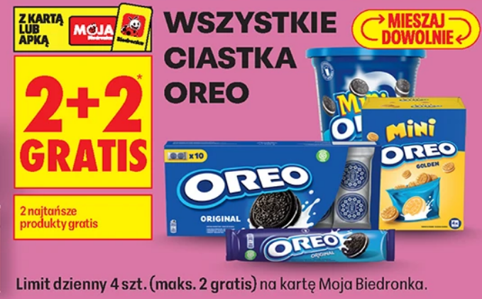 Wszystkie ciastka Oreo (2+2 GRATiS)