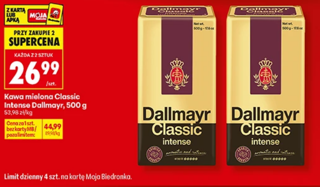 Kawa mielona Classic Intense Dallmayr, 500g (przy zakupie 2 szt.)