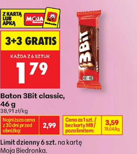 Baton 3BiT Classic, 46g (3+3 GRATIS)