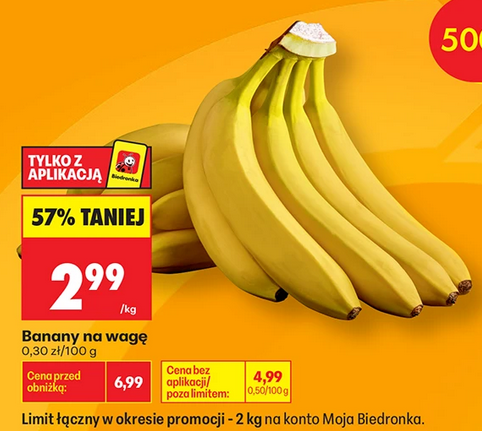 Banany na wagę, 1 KG