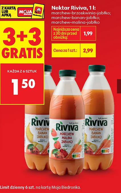 Nektary RiViVA, 1 L (rożne rodzaje - opis) 3+3 GRATiS