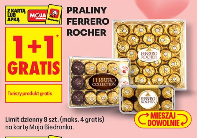 Praliny FERRERO ROCHER (1+1 GRATIS)