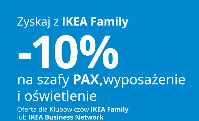 Ikea - 10% rabatu na szafy PAX